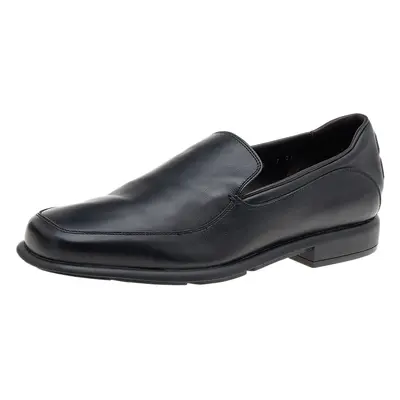 Salvatore Ferragamo Black Leather Slip On Penny Loafers Size