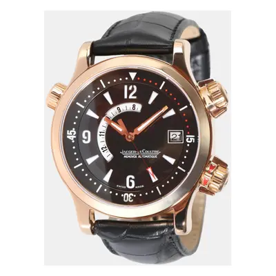 Jaeger LeCoultre Black 18k Rose Gold Master Compressor 146.2.97 Automatic Men's Wristwatch mm