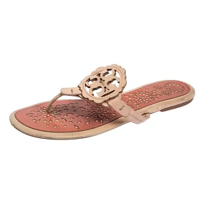 Tory Burch Pink Leather Mini Miller Thong Flat Sandals Size