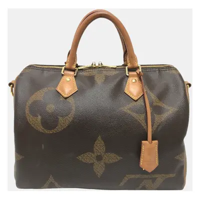 Louis Vuitton Brown Giant Monogram Reverse Canvas Speedy Bandouliere Satchel