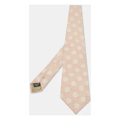 Giorgio Armani Vintage Pale Pink Polka Dot Silk Tie