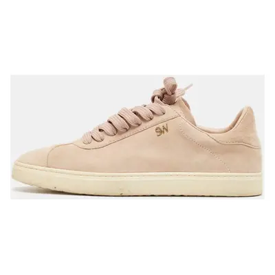 Stuart Weitzman Dusty Pink Suede Low Top Sneakers Size 36.5