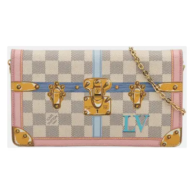 Louis Vuitton Multicolour Damier Azur Summer Trunks Pochette Weekend