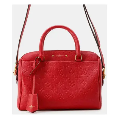 Louis Vuitton scarlet Monogram Empreinte Leather Speedy Bandouliere Size