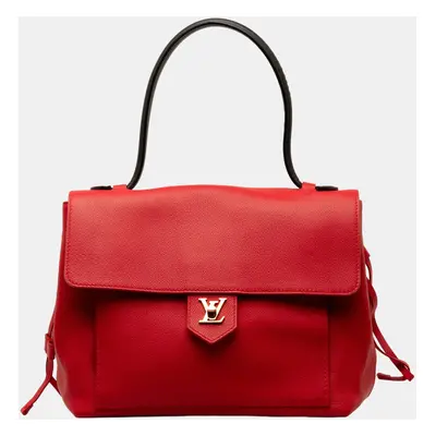 Louis Vuitton Red Calfskin Lockme MM