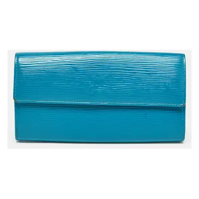 Louis Vuitton Cyan Epi Leather Sarah Wallet