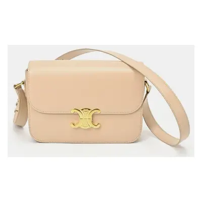 Celine Shiny Calfskin Nude (Beige) Classic Triomphe Bag