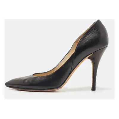 Jimmy Choo Black Leather Pointed Toe Pumps Size