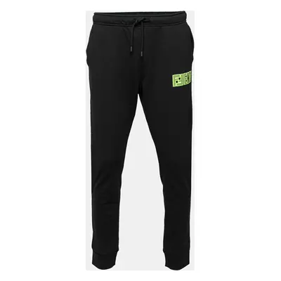 Fendi Black Jersey Logo Printed Trackpants