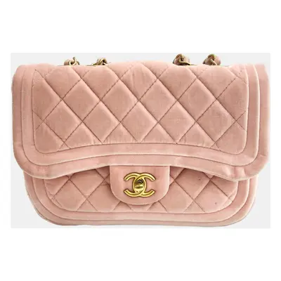 Chanel Pink Velvet Mini Flap Bag