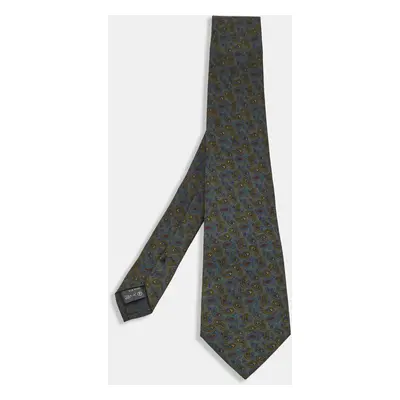 Ermenegildo Zegna Vintage Green Paisley Silk Tie