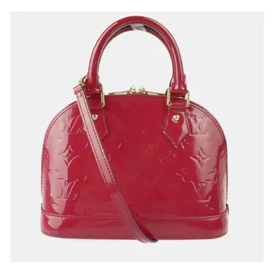 Louis Vuitton Red Monogram Vernis Leather Alma Top Handle Bag