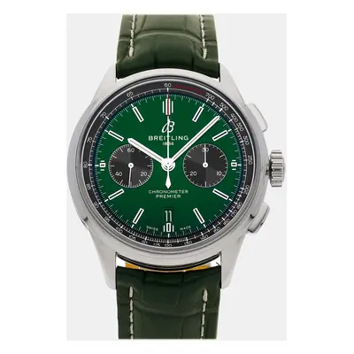 Breitling Green Stainless Steel Premier AB0118221L1P1 Automatic Men's Wristwatch mm