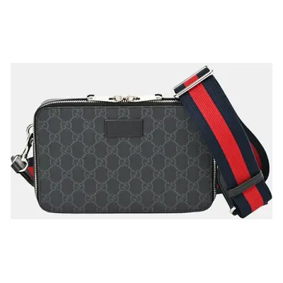 Gucci Black Canvas GG Supreme Shoulder Bag