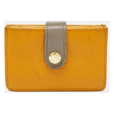 Miu Miu Mustard/Grey Leather Card Case