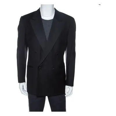 Valentino Uomo Black Wool Double Breasted Blazer