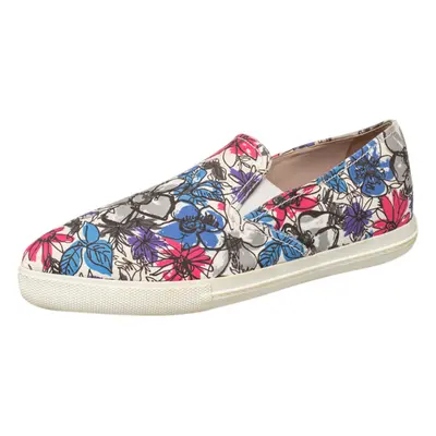 Miu Miu Multicolor Printed Canvas Slip On Sneakers Size