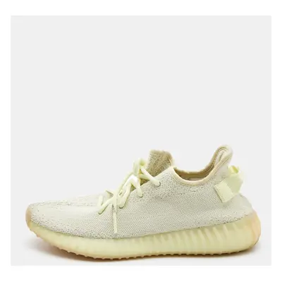 Yeezy x Adidas Light Yellow Knit Fabric Boost V2 Butter Sneakers Size 1/3