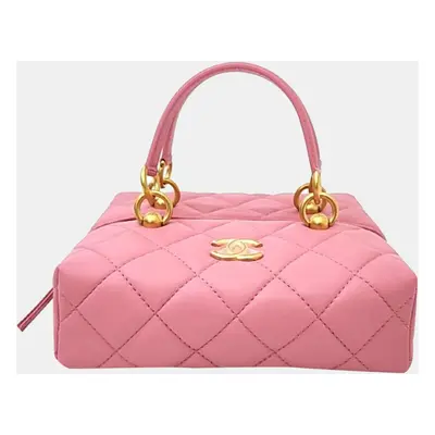 Chanel Pink Leather Shoulder Bag