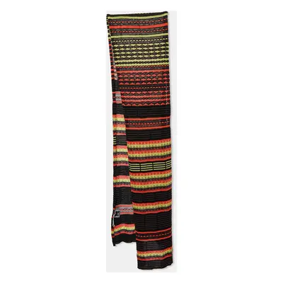 M Missoni Multicolor Patterned Cotton Knit Stole