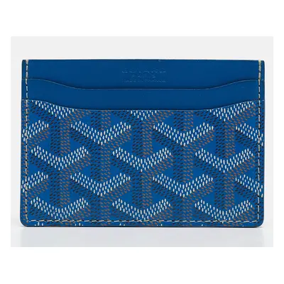 Goyard Blue Goyardine Coated Canvas and Leather Saint Sulpice Card Holder