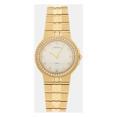 Vacheron Constantin White 18k Yellow Gold Phidias 16520/967J-8193 Quartz Women's Wristwatch mm