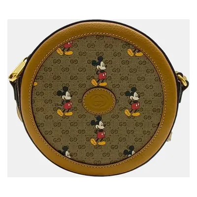 Gucci Beige/Brown GG Canvas Disney Shoulder Bag