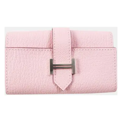 Hermes Chevre Mysore Key Holder Z Stamp Pink Leather