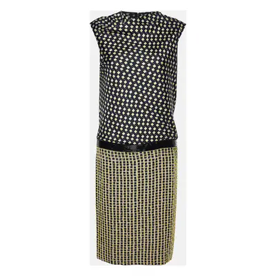 Diane Von Furstenberg Black Printed & Embellished Silk Sleeveless Dress