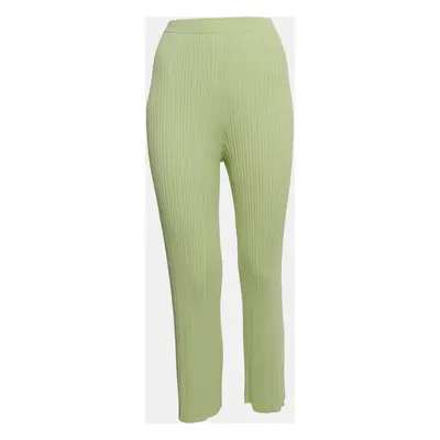 Dion Lee Mint Green Ribbed Knit Pants