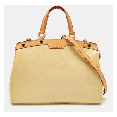 Louis Vuitton Citrine Monogram Vernis Brea MM Bag