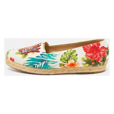 Christian Louboutin Multicolor Canvas Gala Espadrille Flats Size