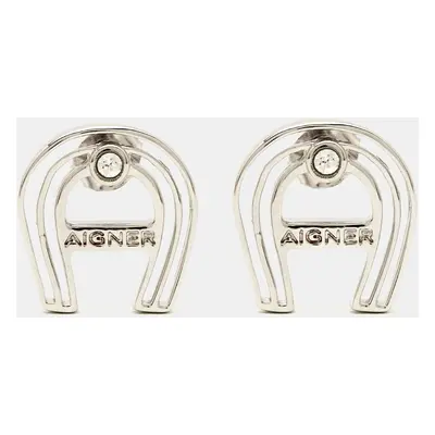 Aigner Crystal Sterling Silver Earrings