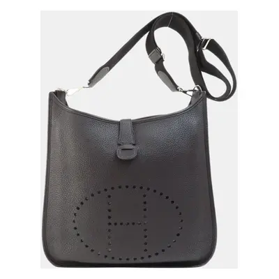 Hermes Evelyn Black Shoulder Bag Togo Ladies