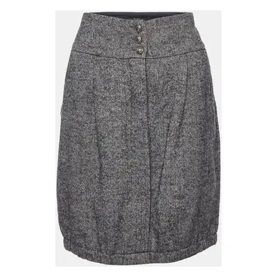 Weekend Max Mara Grey Zig Zag Wool Knee Length Skirt