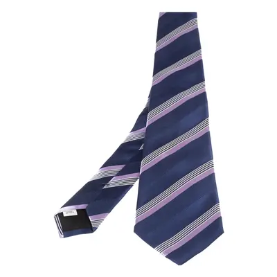 Valentino Blue Diagonal Striped Classic Silk Tie