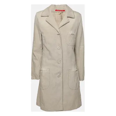 Prada Sport Beige Cotton Linen Coat