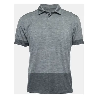 Z Zegna Techmerino Grey Jersey Polo T-Shirt