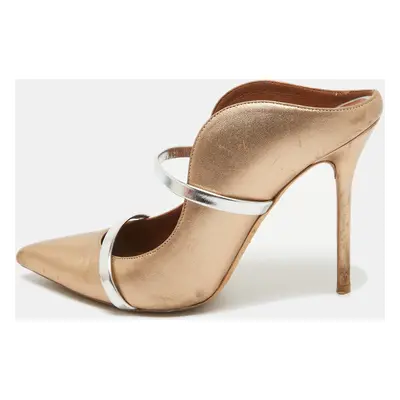 Malone Souliers Metallic Gold Leather Maureen Mules Size