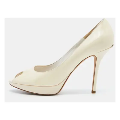 Dior Beige Patent Leather Miss Dior Pumps Size 40.5