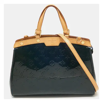 Louis Vuitton Bleu Nuit Monogram Vernis Brea MM Bag