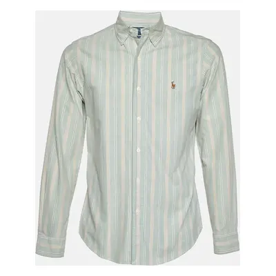 Polo Ralph Lauren Light Green Striped Cotton Button Down Shirt