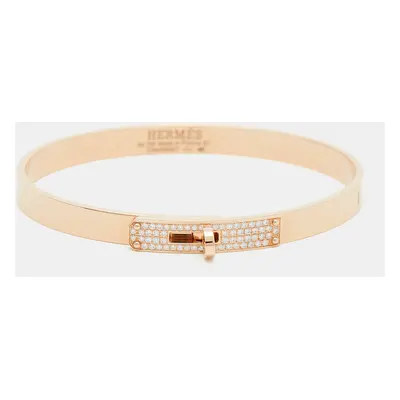 Hermès Kelly Diamond 18k Rose Gold Bracelet