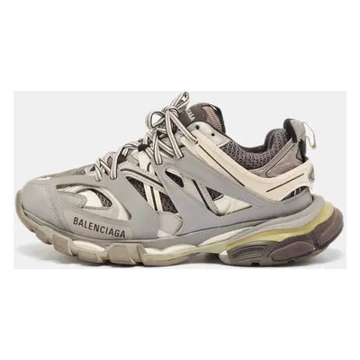 Balenciaga Multicolor Faux Leather and Mesh Track Lace Up Sneakers Size