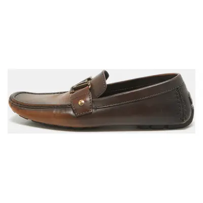 Louis Vuitton Brown Leather Monte Carlo Loafers Size