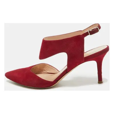 Nicholas Kirkwood Dark Red Suede Leda Pumps Size