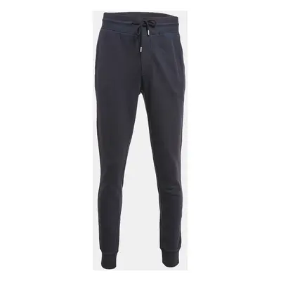 Moncler Blue Cotton Knit Drawstring Jogger Pants