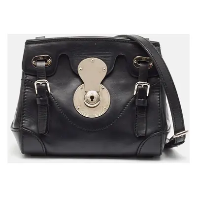 Ralph Lauren Black Leather Mini Ricky Crossbody Bag