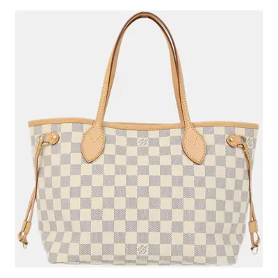 Louis Vuitton Damier Azur Neverfull PM Tote Handbag