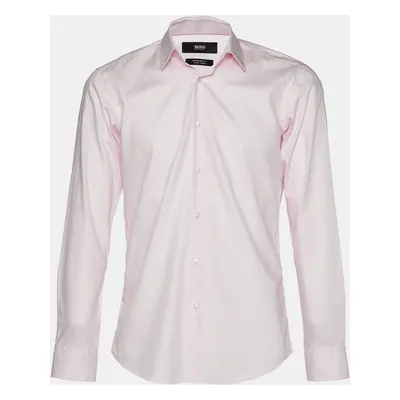 Boss Hugo Boss Pink Cotton Easy Iron Regular Fit Shirt